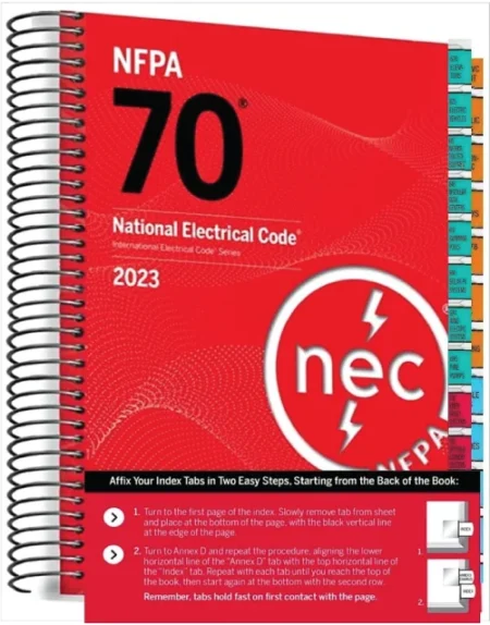 NFPA 70 NATIONAL ELECTRICAL CODE NEC 2023 Edition Spiral With Index Tab