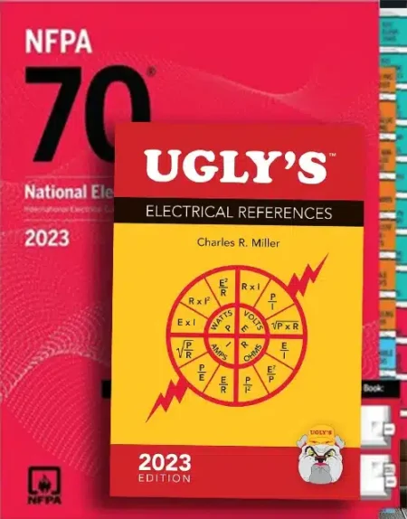 NFPA 70 National electrical code 2023 Paperback + Ugly’s Electrical Reference (Spiral) 2023 with INDEX Tabs