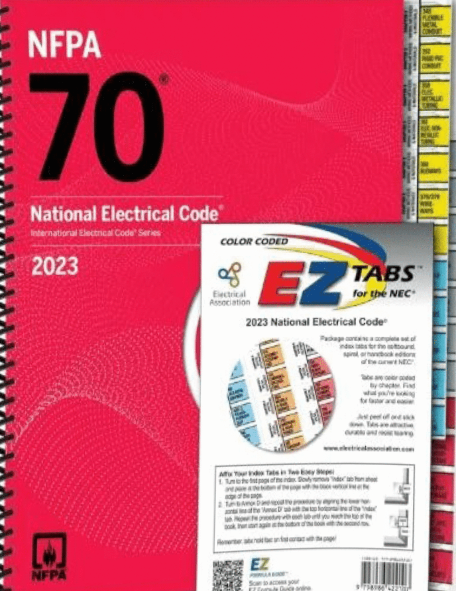 Nec Code National electrical code 2023 edition spiral bound with EZ index Tab