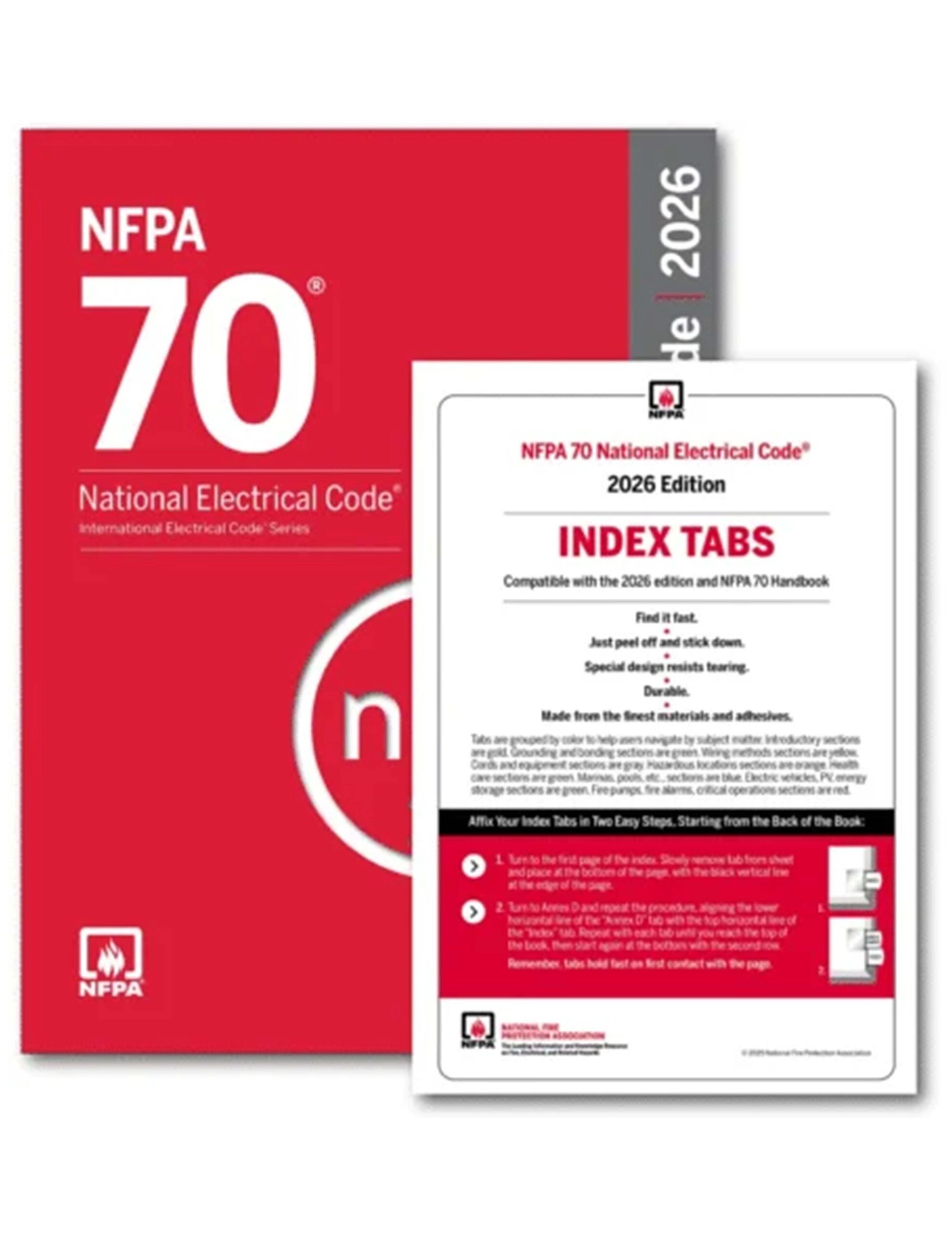 NFPA 70, National Electrical Code NEC 2026 Paperback with Index Tab ! 978-1455932207